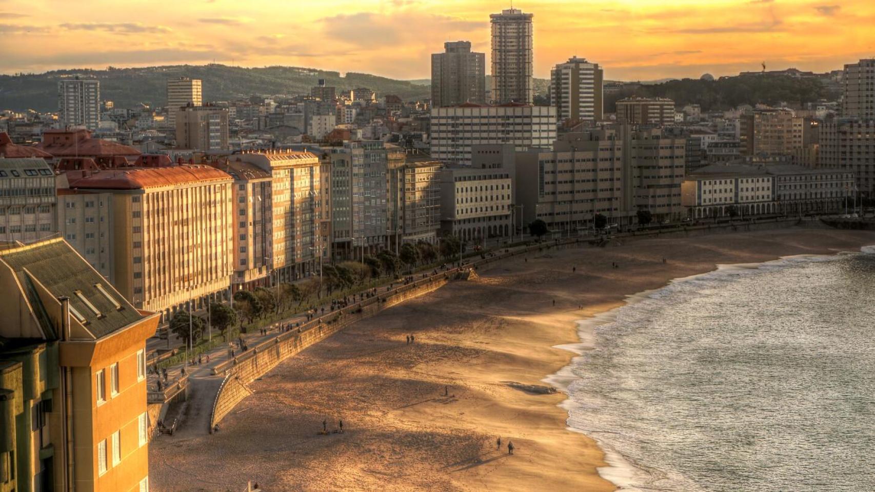 Las huellas bajo el edificio de la Agencia Tributaria de A Coruña: la historia del tranvía