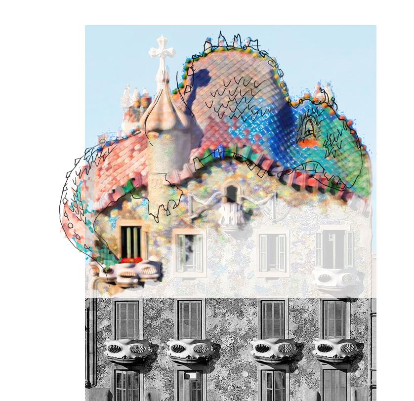 Ilustración por Nuria Prieto, basado en el proyecto Love Casa Battló