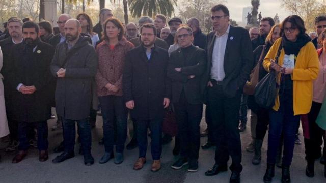 Josep Maria Jové y Lluís Salvadó a las puertas del TSJC.