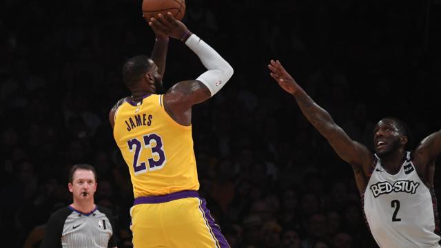 LeBron James, durante el partido ante Brooklyn