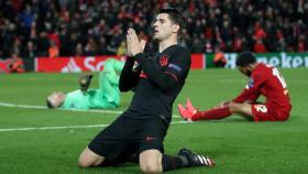 Álvaro Morata se disculpa ante a la afición del Atlético de Madrid en Anfield