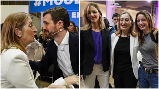 Ana Pastor con Pablo Casado, Cayetana Álvarez de Toledo y Andrea Levy en el acto feminista del PP del pasado viernes.