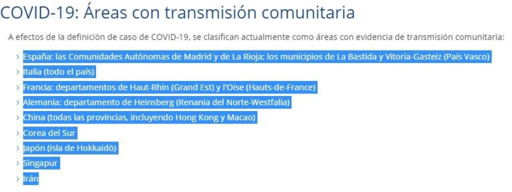 Captura de la web del ministerio.