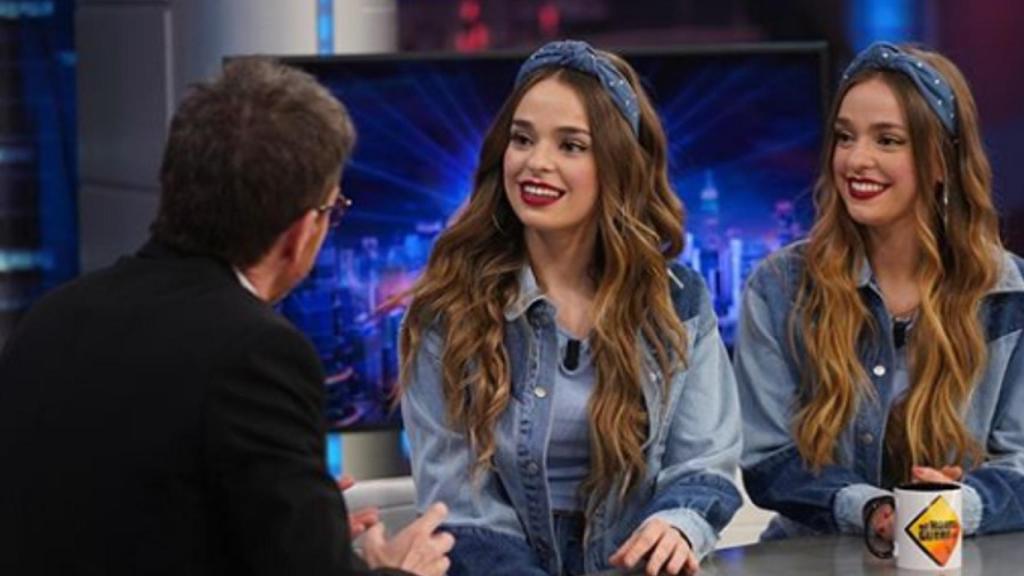 Las mellizas Aitana y Paula Etxeberria (Twin Melody), en 'El Hormiguero'.