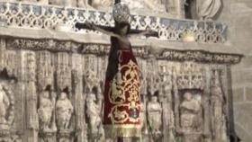 La imagen del Cristo de los Milagros en la catedral de Huesca.