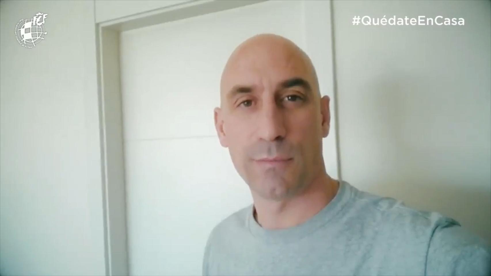 Luis Rubiales también promueve el movimiento #QuédateEnCasa contra el coronavirus