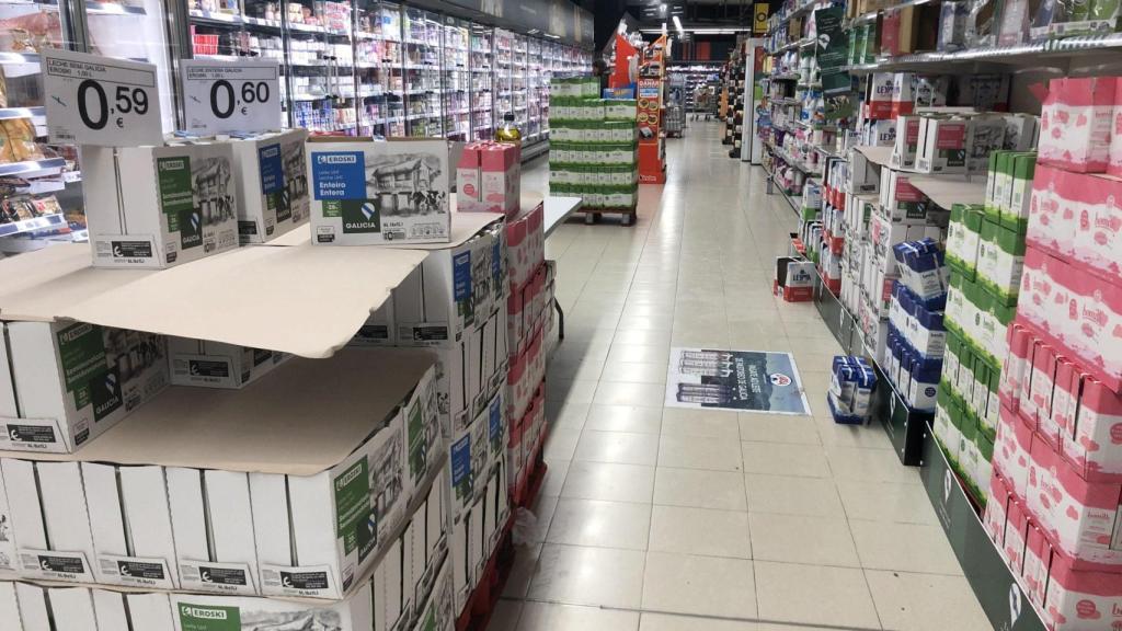 Colapso en los supermercados de A Coruña tras la emergencia sanitaria por el coronavirus