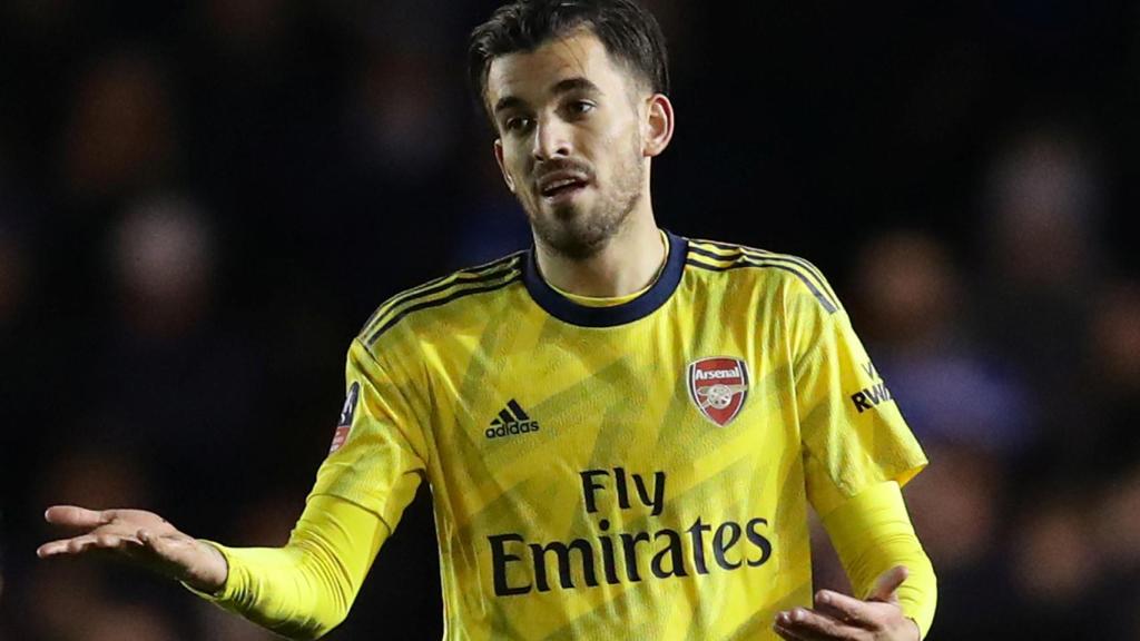 Dani Ceballos, en un partido del Arsenal