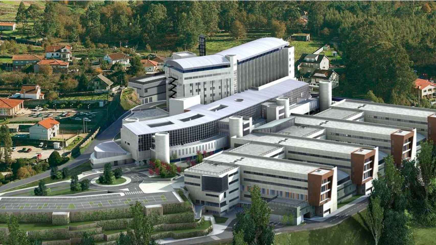 Imagen del proyecto de ampliación del Hospital Montecelo, en Pontevedra.