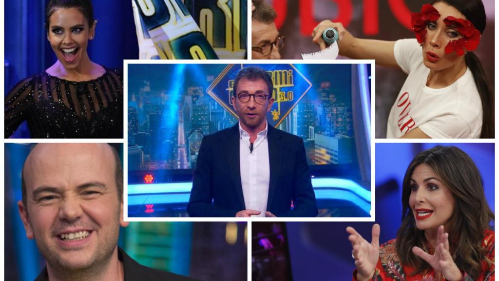 Pablo Motos y algunos de sus colaboradores de 'El Hormiguero' en montaje de JALEOS.