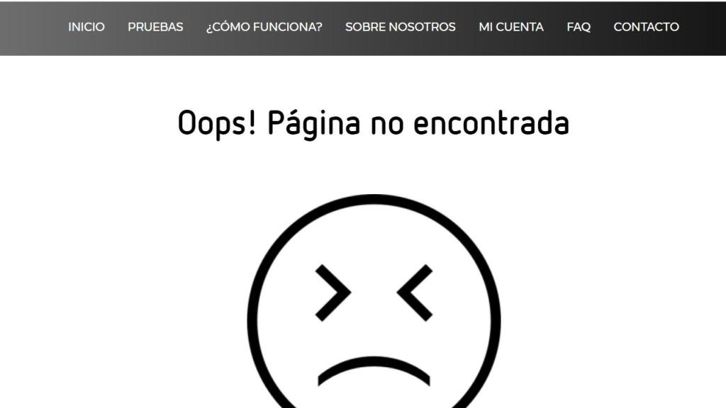 La página da error cuando intentas comprar el test de diagnóstico.