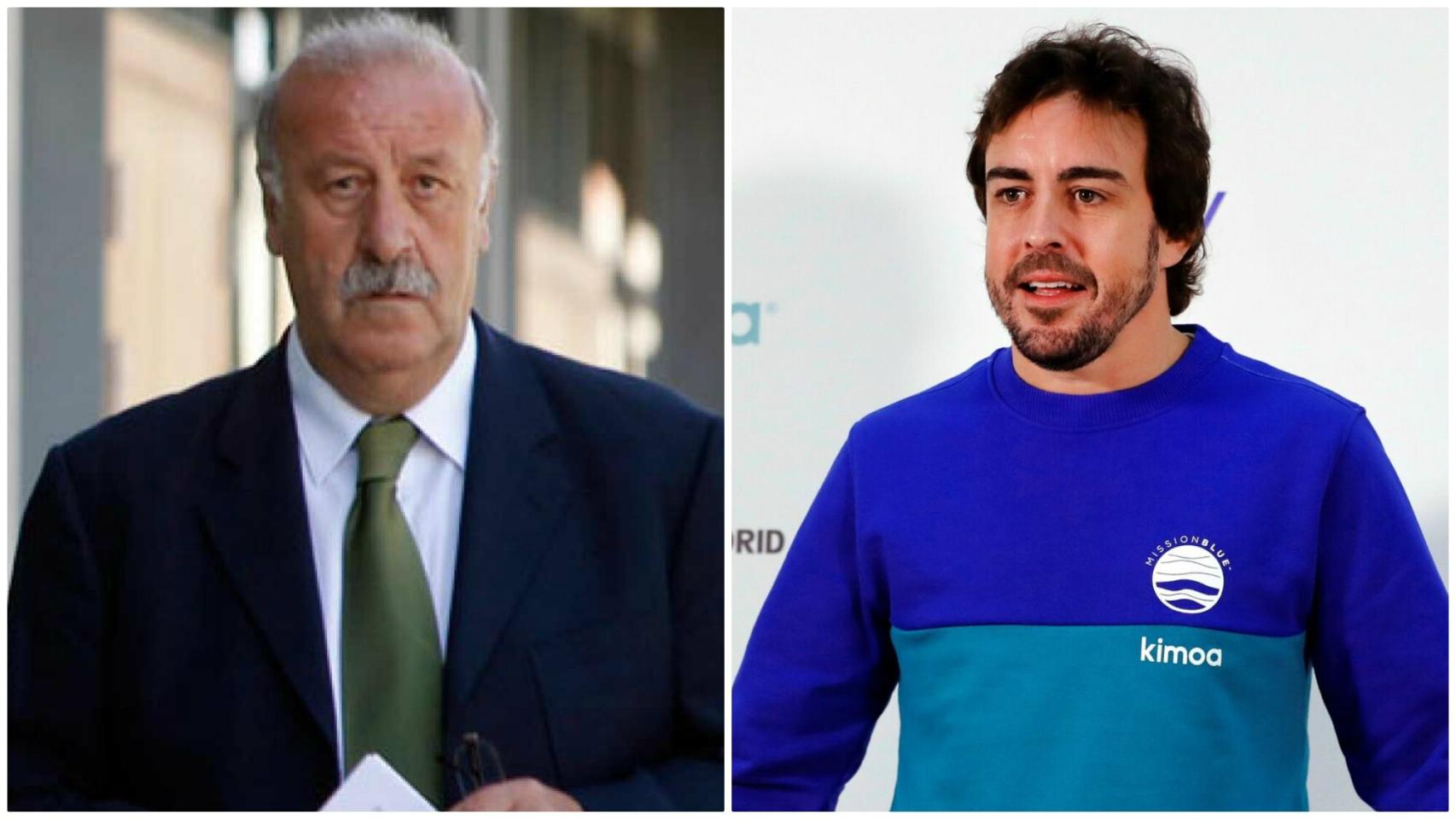 Del Bosque y Fernando Alonso