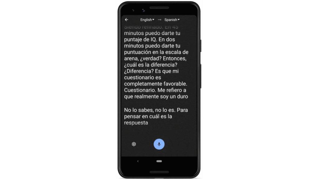 La nueva función de transcribir, en funcionamiento