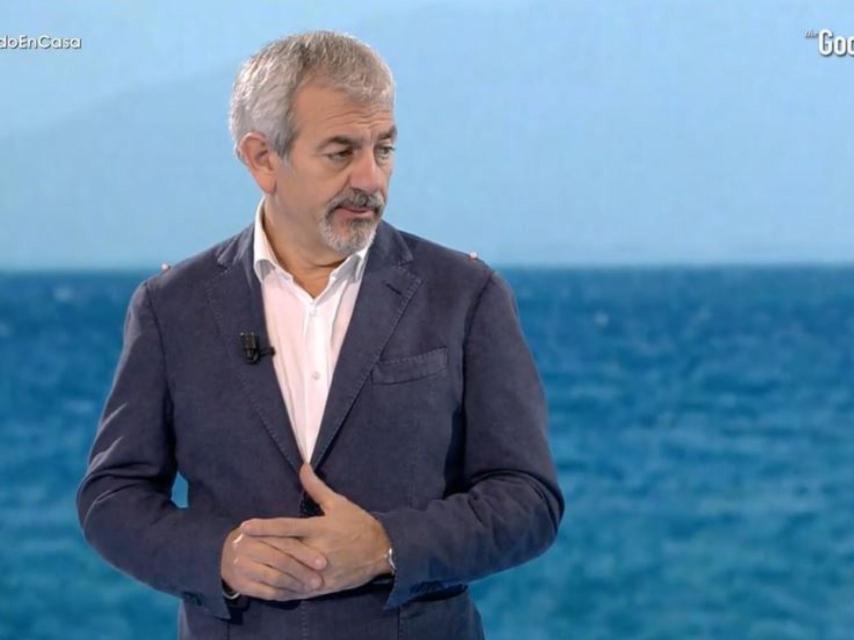 Carlos Sobera durante la emisión de 'Tierra de nadie'.