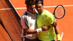 Roger Federer y Rafa Nadal, durante una edición de Roland Garros