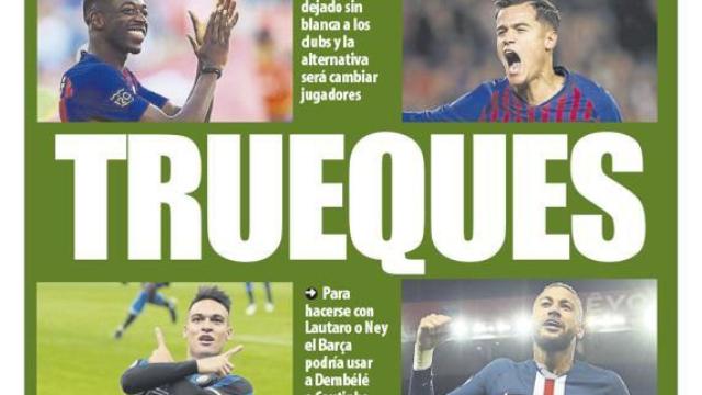 La portada del diario Mundo Deportivo (19/03/2020)