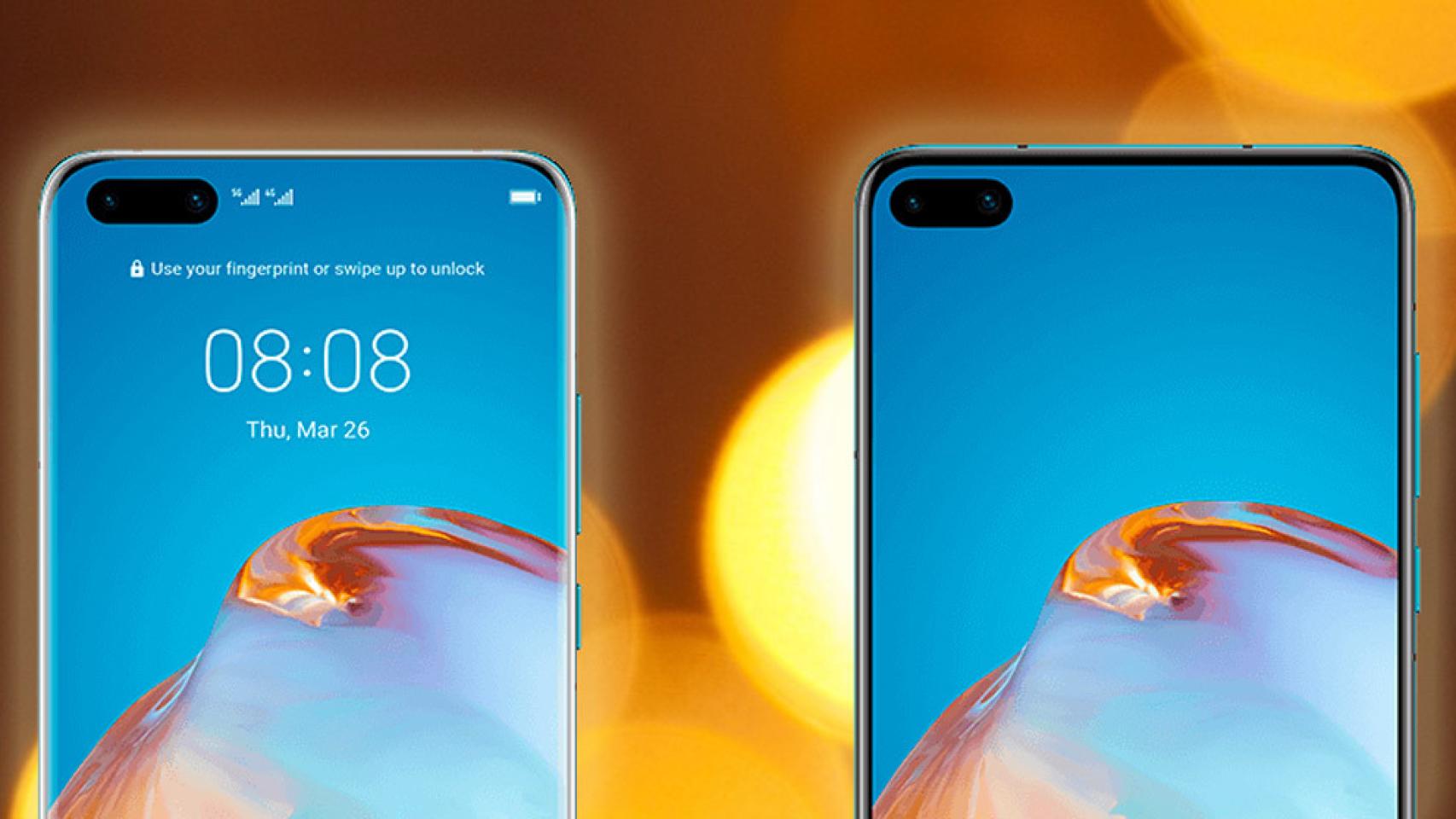 Los Huawei P40 y P40 Pro tendrán dos cámaras frontales cada uno