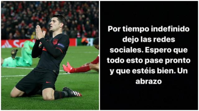 Morata dejas las redes sociales de forma indefinida