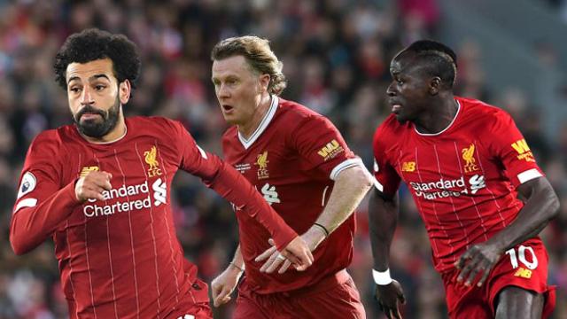 Mohamed Salah, Steve McManaman y Sadio Mané