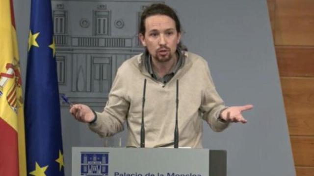 Pablo Iglesias en el Palacio de la Moncloa