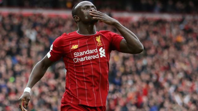 Sadio Mané, en un partido del Liverpool