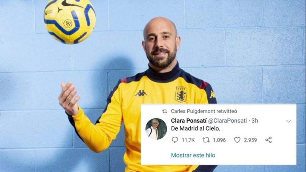 Pepe Reina y el tuit de Ponsatí