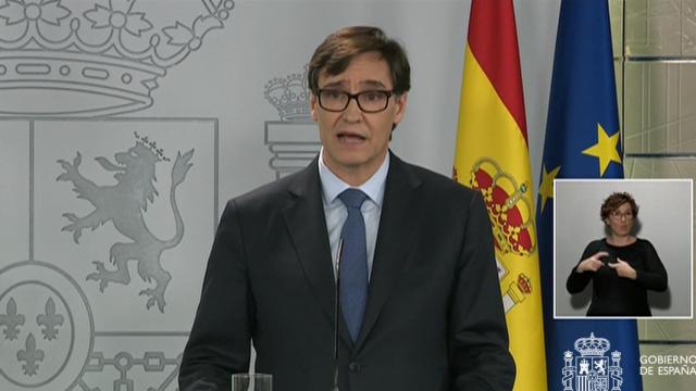 El ministro de Sanidad, Salvador Illa, en rueda de prensa posterior al Consejo de Ministros.