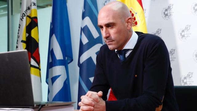 Luis Rubiales, desde la Ciudad del Fútbol de Las Rozas