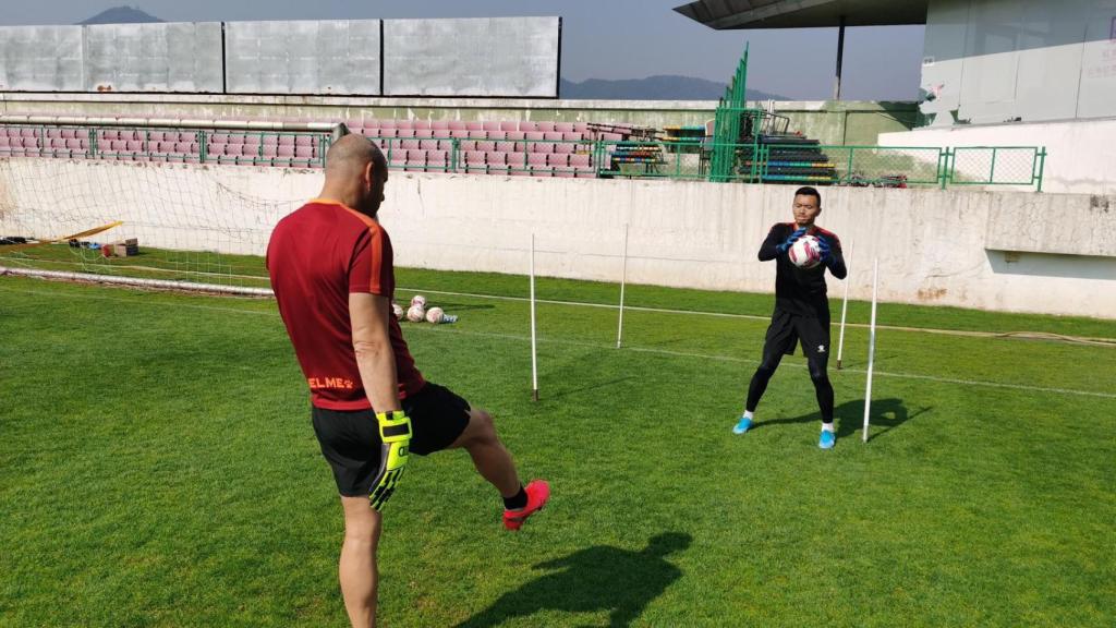 Paco Ruiz, durante un entrenamiento