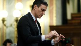 El presidente del Gobierno Pedro Sánchez durante el pleno del Congreso.