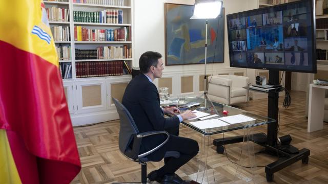 El presidente Pedro Sánchez, durante el Consejo Europeo de marzo