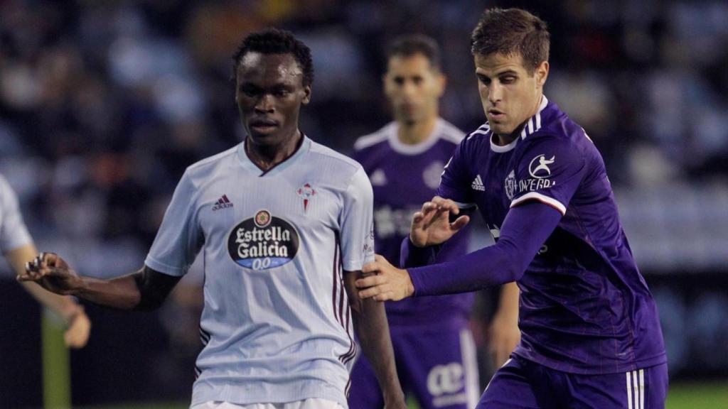 Pione Sisto, en un partido del Celta frente al Real Valladolid