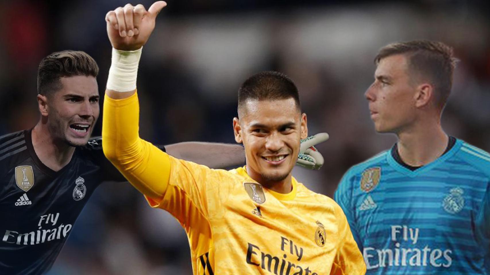 Luca Zidane, Alphonse Areola y Andriy Lunin