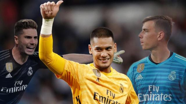 Luca Zidane, Alphonse Areola y Andriy Lunin