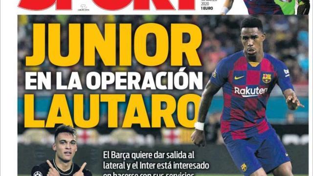 La portada del diario SPORT (30/03/2020)