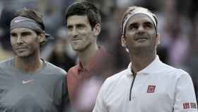 Nadal, Djokovic y Federer