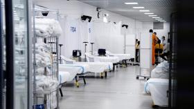 Extensión del Hospital Universitario Vall d'Hebron para atender pacientes con coronavirus.