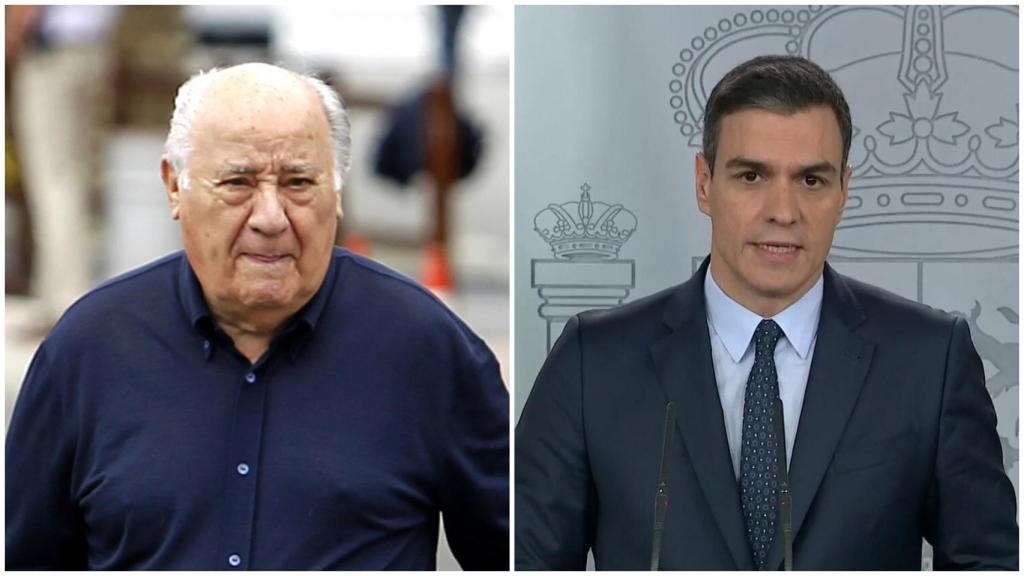 El dueño de Inditex, Amancio Ortega y el presidente del Gobierno, Pedro Sánchez.