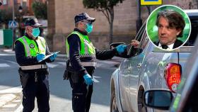 Actuación policial y, arriba, el juez Antonio Seoane./