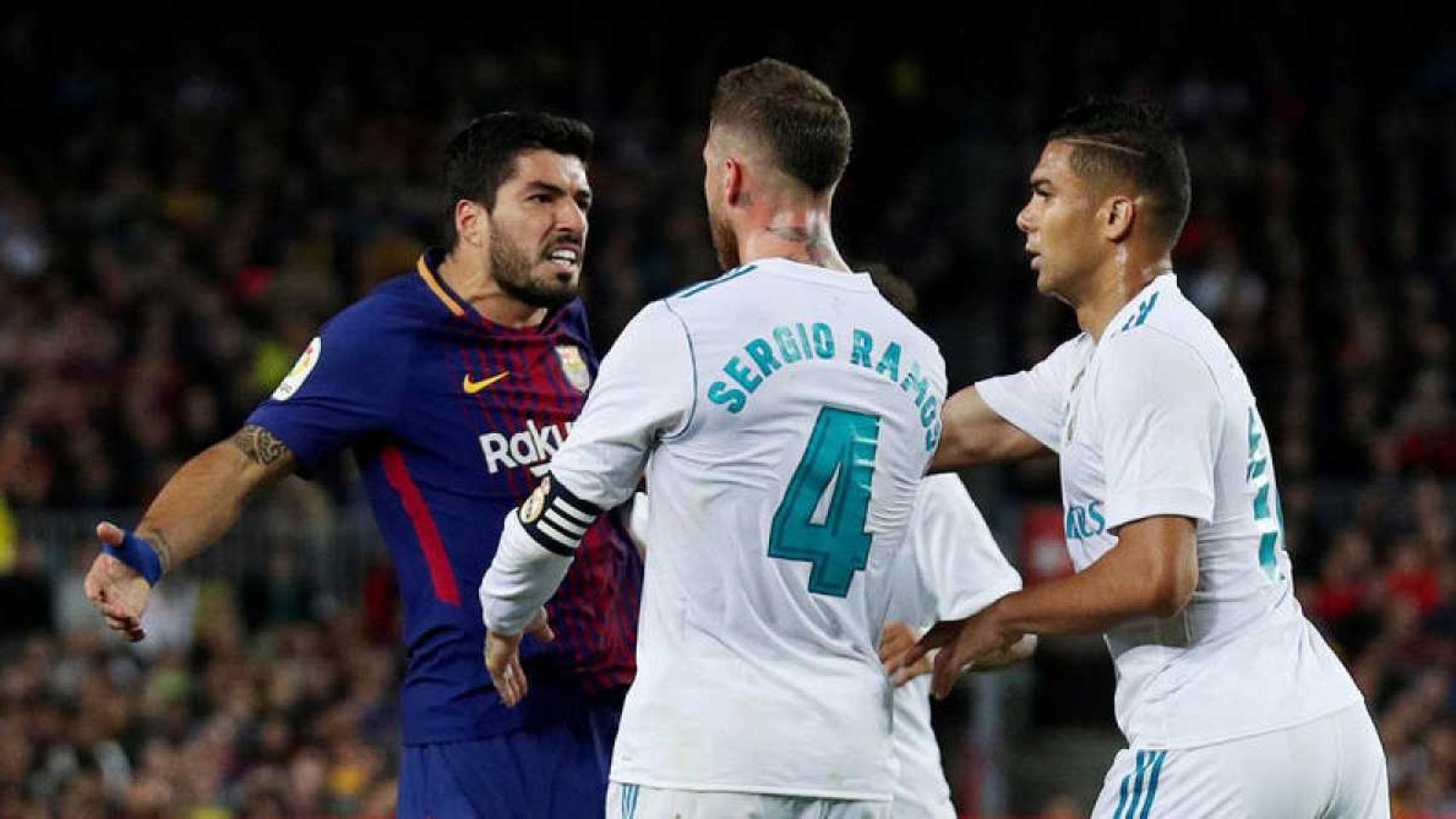 Luis Suárez, durante un partido ante el Real Madrid