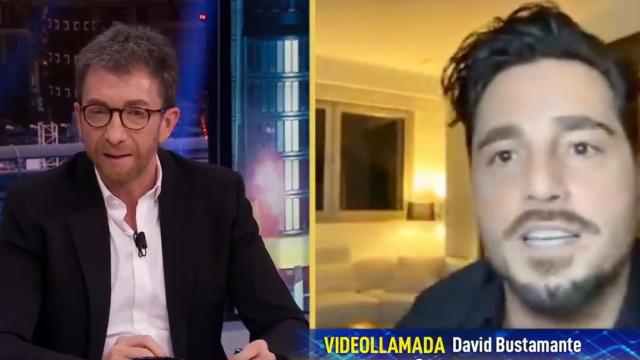 David Bustamente, por videollamada, este jueves en 'El Hormiguero'.