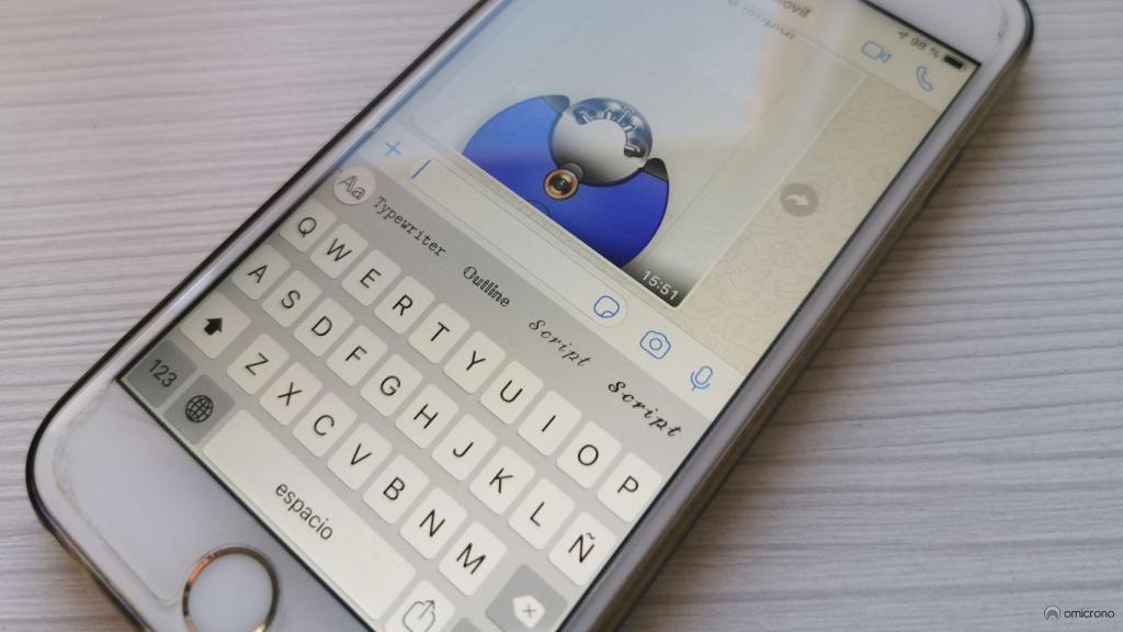 Diferentes tipos de letra en WhatsApp.