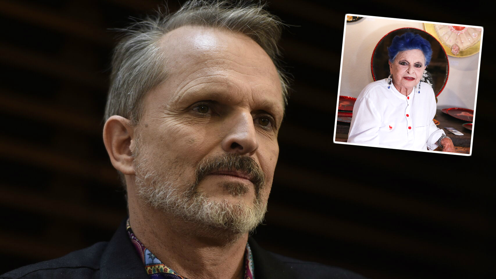 Miguel Bosé y Lucía Bosé en un montaje de JALEOS.