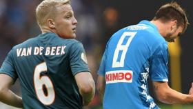 Donny Van de Beek y Fabián Ruiz