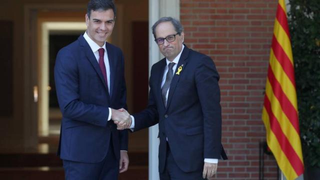 Pedro Sánchez y Quim Torra en una imagen de archivo.