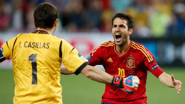 Fàbregas y Casillas, con la Selección en la Euro 2012