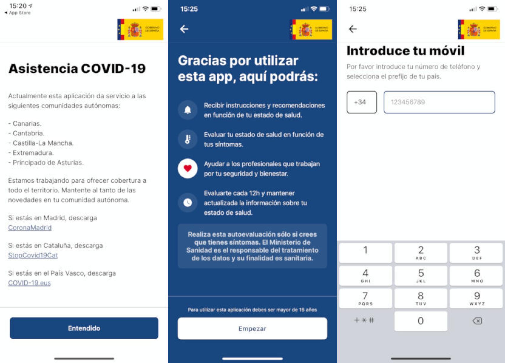 Primeros pasos con la app contra el COVID-19 del Gobierno