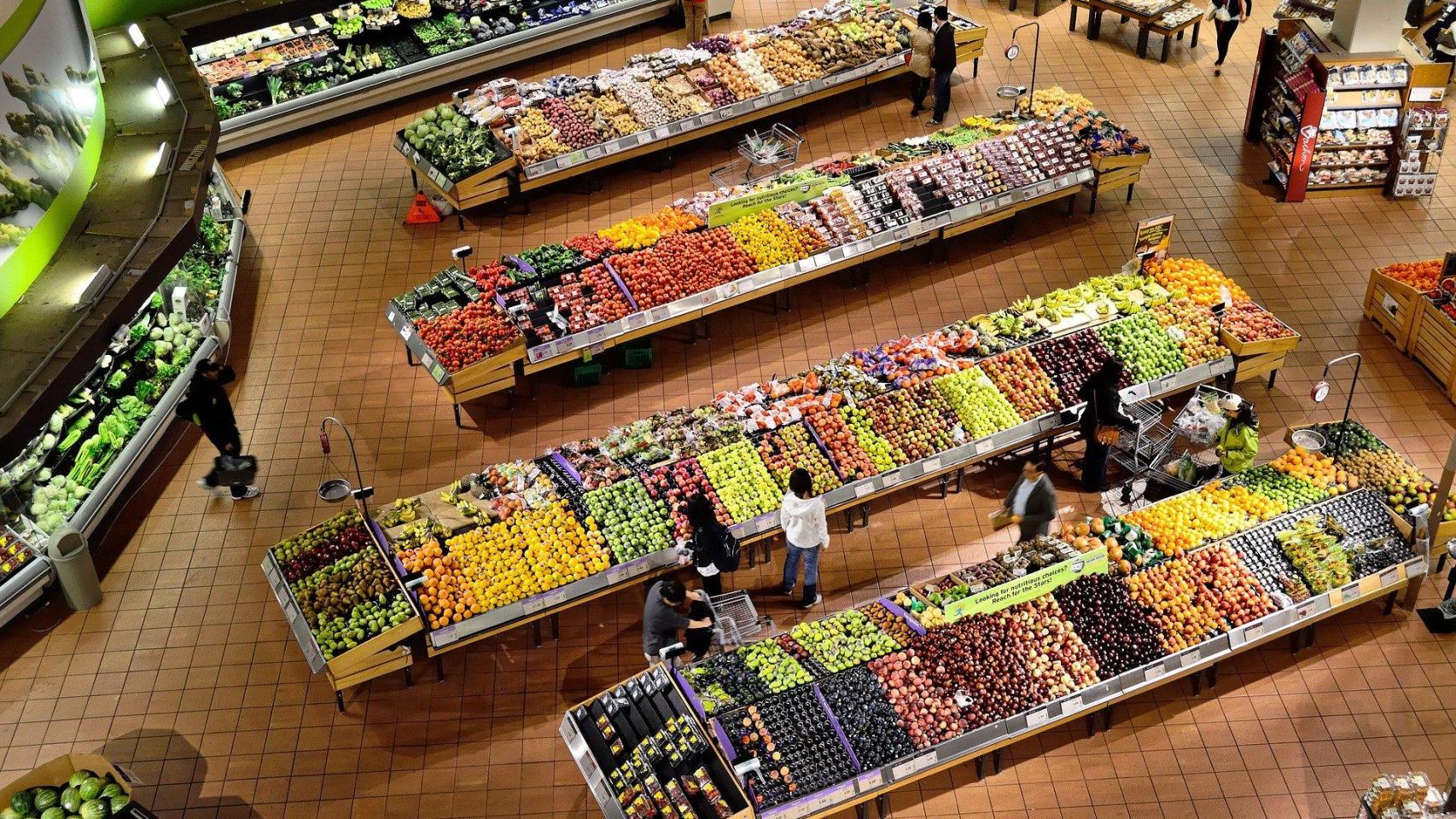 Supermercado fruta alimentación