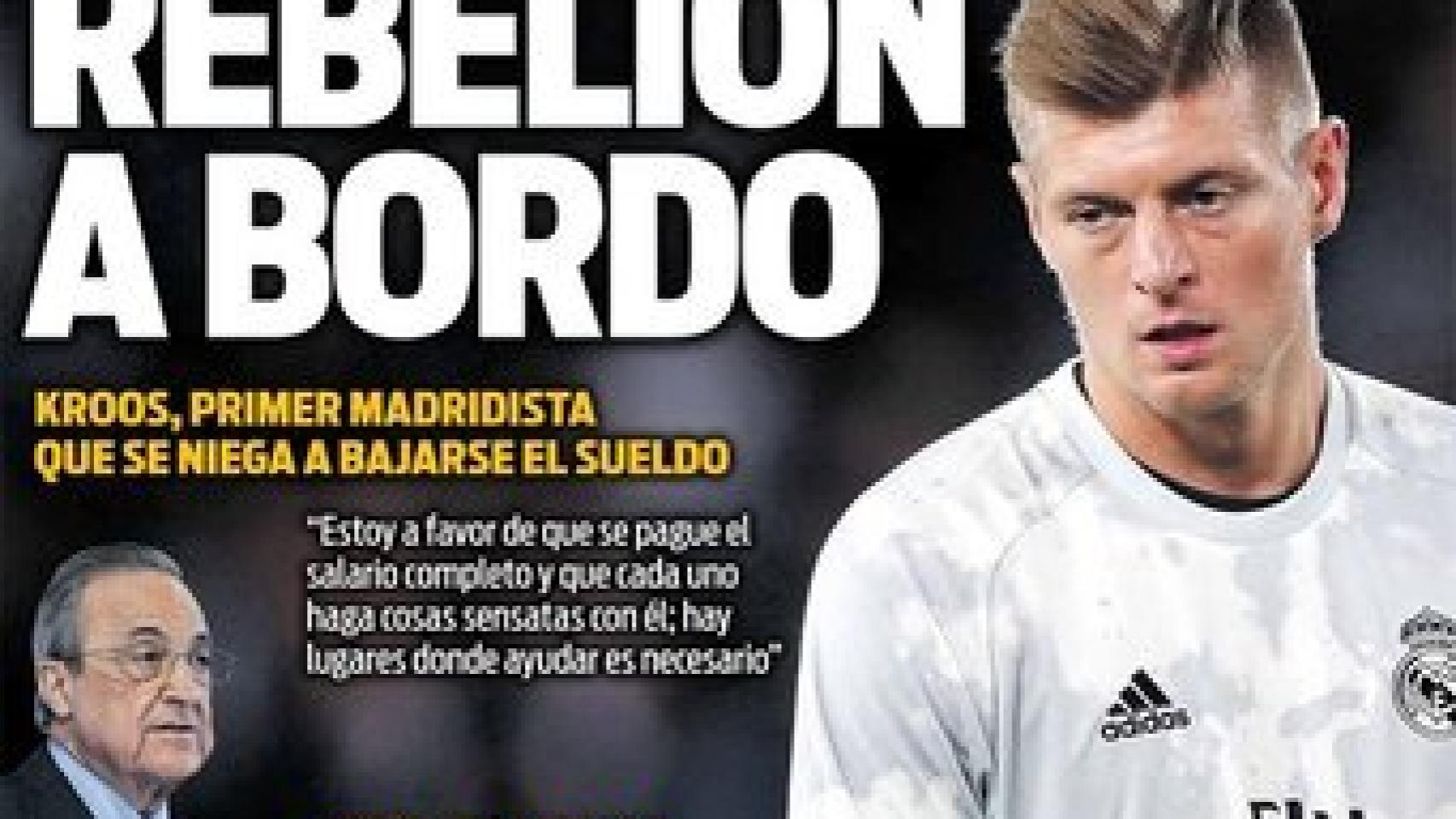 La portada del diario Sport (08/04/2020)