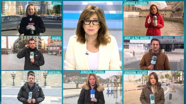 Imagen de algunos de los reporteros que se han 'reciclado' para mantener la cobertura informativa.